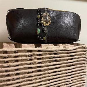 Unisex Italian leather NEW Vintage different piece of Art made as a BAG